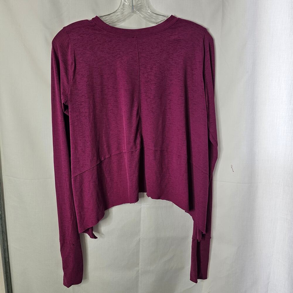 Free People Tempo Long Sleeve Top Deep Mulberry Purple size S Festival Summer - Picture 6 of 11